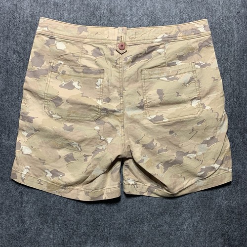 Anthropologie Shorts Womens 30 The Wanderer Tan Linen Blend Camo Utility Stretch - Picture 5 of 10