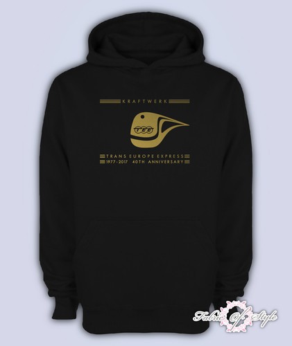 40th Anniversary KRAFTWERK TRANS EUROPE EXPRESS RETRO Hoodie Black Gold - 第 1/1 張圖片