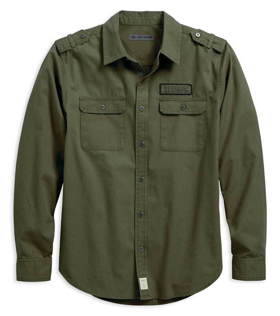 Genuine Harley-Davidson Mens HDMC Canvas Slim Fit Shirt, 96166-18VM, Medium, M Genuine Harley-Davidson Mens HDMC Canvas Slim Fit Shirt, 96166-18VM, Medium, M