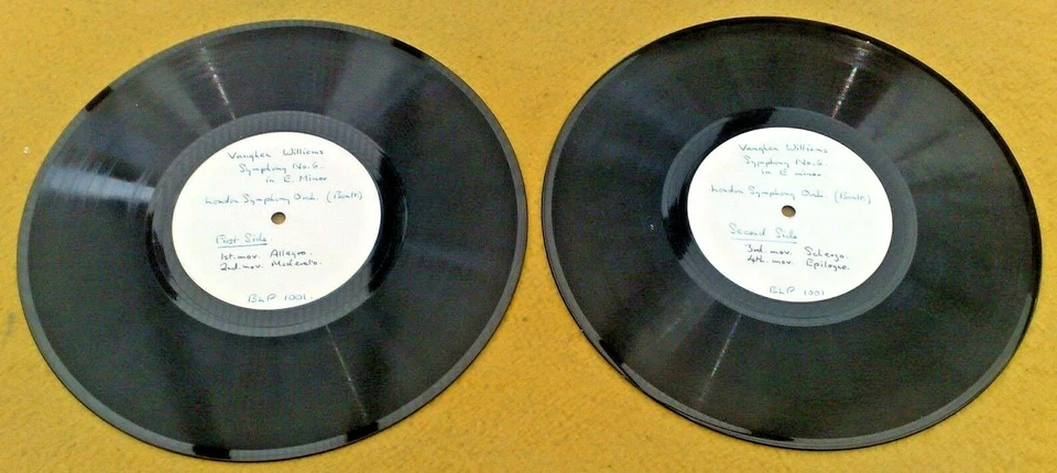 " VAUGHAN WILLIAMS 6TH SYMPHONY "SUPER 2 X ONE SIDED 10" UK TEST PRESS BLP1001 - Image 4 of 4