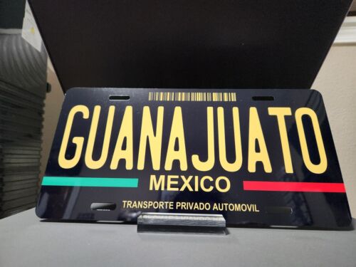 TARGA NERA DECORATIVA CARRO GUANAJUATO/piatta auto personalizzata GUANAJUATO nera - Foto 3 di 4