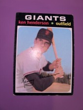 1971 Topps #155 Giants Ken Henderson Baseball Card