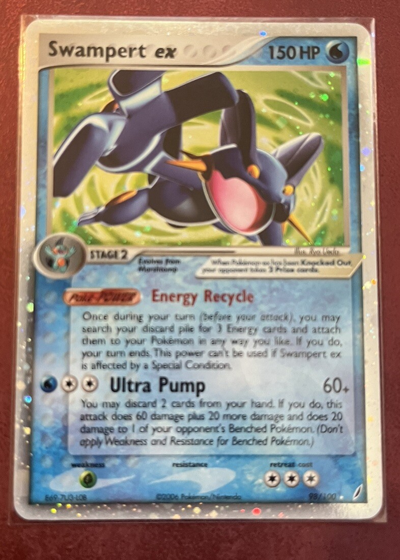 Swampert ex - EX Crystal Guardians 98/100 - Rare Pokemon Card - NM/M