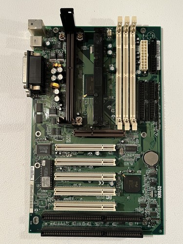 PAQUETE DE PLACA BASE BCM KR632 RANURA 1 CON CPU PII |RAM |TARJETA GRÁFICA | TARJETA DE SONIDO - Imagen 2 de 22