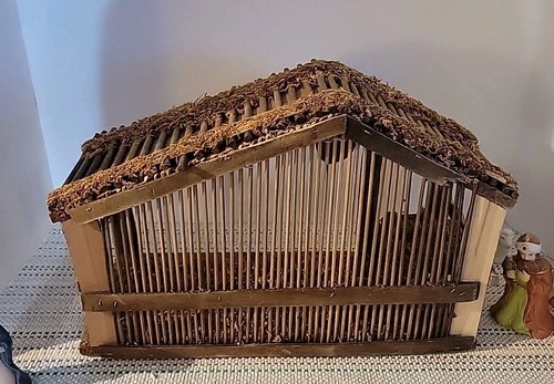 12 Piece Vintage Christmas Nativity Manger Set Stable & 11 Figurines Baby Jesus - Bild 10 von 24