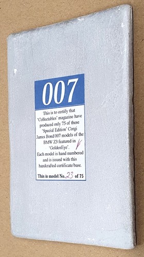 Corgi 1/36 Scale 04901 - BMW Z3 Roadster Bond 007 Goldeneye - Blue - Picture 6 of 7