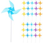 100Stücke Bunte Plastik Windräder für Junge Mädchen Spielen Außenaktivitäten