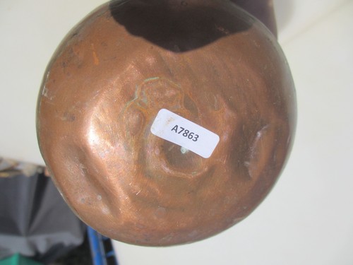 Small Vintage Copper Bucket Handle Old Planter Tub Plant Pot 4.5"W - Picture 8 of 10