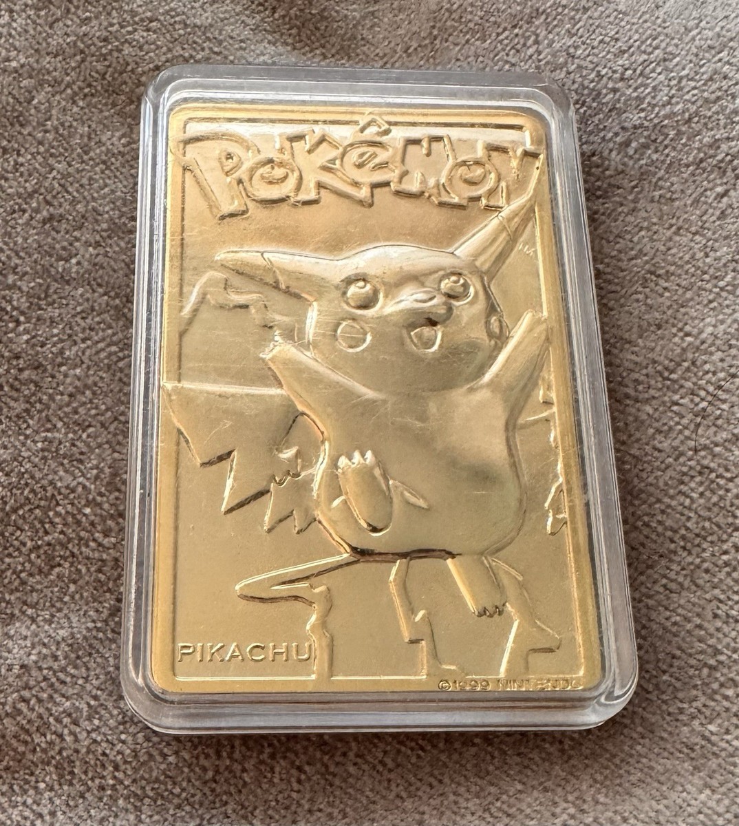 Pokemon 23K ゴールドカードBurger King ピカチュウ Vintage Burger King Pokémon 23K Gold Plated Pikachu Card w/ Case