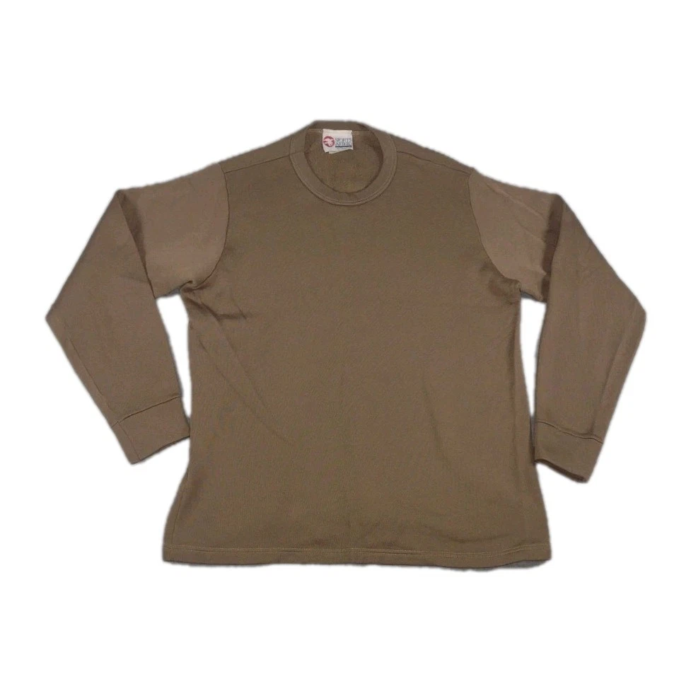 Vtg. Sports Afield Brown Base Layer Top & Pants Men's Size LG Cold Weather