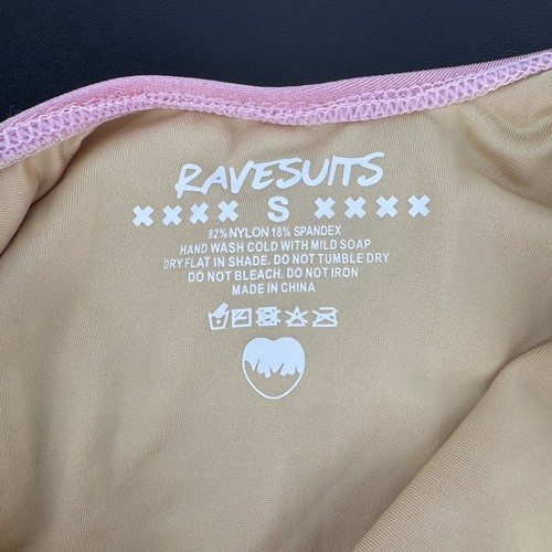 Ravesuits Damen Größe SMALL Barbie Einteiler Badeanzug Rosa Schimmer Niedriger Rücken - Bild 8 von 8