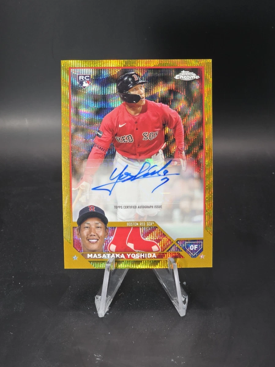 Topps chrome 吉田 RC auto 2023 Topps Chrome Masataka Yoshida Gold Wave Rookie RC Auto /50