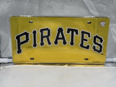 Pittsburgh Pirates MLB Yellow Lasercut License Plate Wincraft