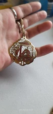 Vintage Cloisonné Pendant CLOISART Estate Find Gold Tone W/Enamel. Asian Themed