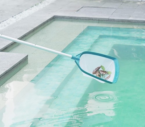 Schwimmbad Reinigung Laubgitter Netz Teich Rechen Schmutz Entfernung SKIMMER & STANGE - Bild 9 von 9