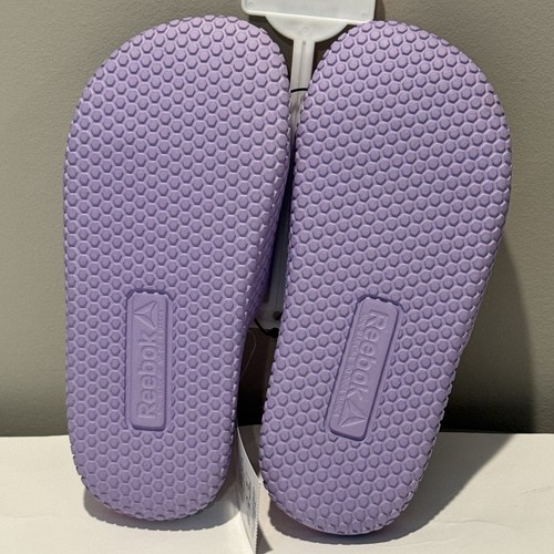 Reebok Pervade Comfort Slide Sandals Black Purple Pink Logo Lot of 2 Girls 3 NEW - Picture 21 of 22