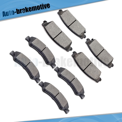 FRONT AND REAR CERAMIC DISC BRAKE PAD KIT FOR CHEVY SILVERADO 1500 GMC YUKON V8 - Picture 9 of 12