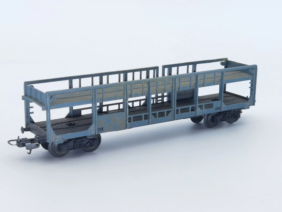 Hag Modelli Ferroviari H0 Carro Bisarca Auffahnwagen Bls Praticamente Nuovo