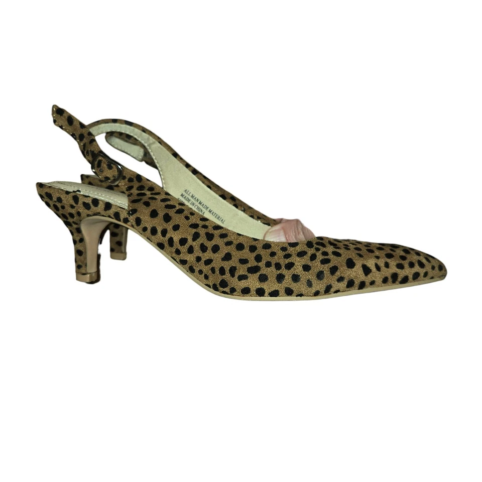 Isaac Mizrahi Women's Suede Leopard Pumps Kitten Heel 7M - Image 2 of 4
