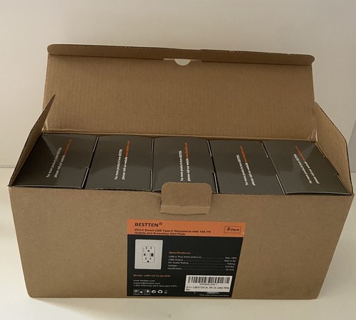 5er Pack PD3 Smart USB Typ C Steckdose Buchse 15A, 18W Computer Telefon CHG - Bild 3 von 7