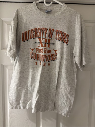 Vtg 90’s University Of Texas ‘First Ever Champions’ All Sport T-Shirt Sz. L  USA - Picture 1 of 10