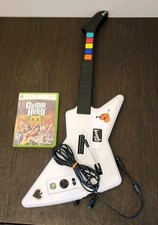 RedOctane Gibson Wired XBOX 360 Controller GUITAR HERO + AEROSMITH GAME + Adapte