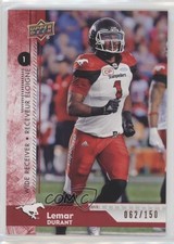 2018 Upper Deck CFL Red 62/150 Lemar Durant #108 0l2