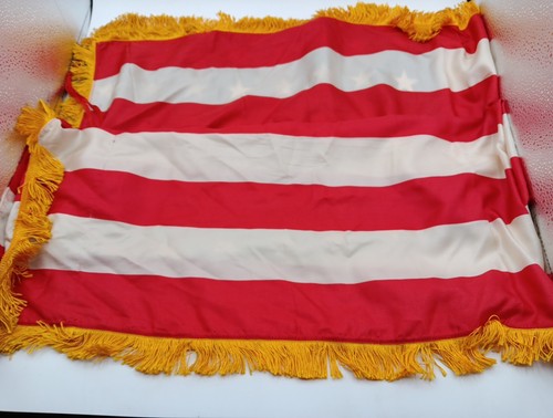 "48 estrellas con flecos de seda bandera de Estados Unidos estrellas no escalonadas 30"" por 60"" principios de 1900" - Imagen 16 de 16