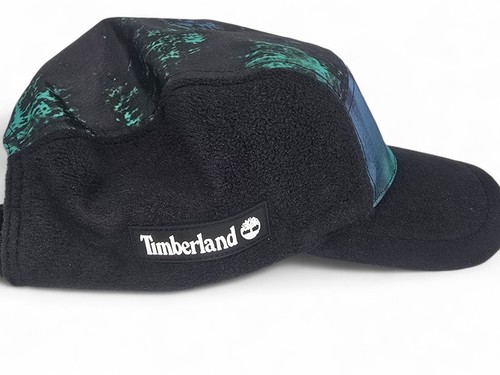 RARE Timberland Herren Northern Lights Cap | Aurora Print Fleece Hat #Blue - Bild 4 von 6
