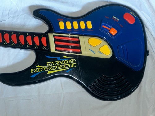VTG 1990’s Blue Radio Shack Electronic Toy Guitar Works 30" length - Picture 3 of 14