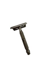 Vintage Gillette Safety Razor C-3 . MADE IN USA 3 Piece Stainless Steel 1950s