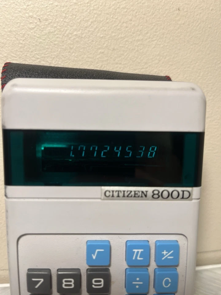 Vintage Citizen 800D Calculator Excellent Condition With VGC Case - Image 2 of 4
