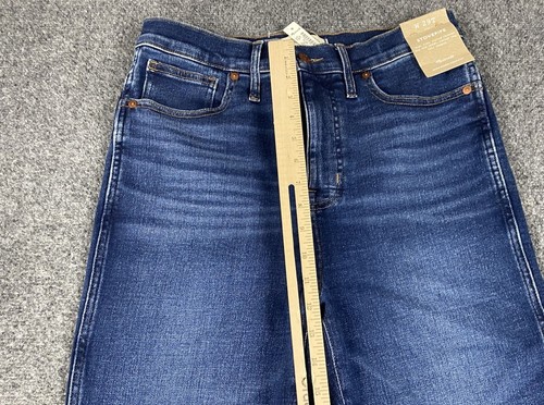 Jeans Madewell High Rise Stovepipe denim blu elasticizzato donna US 29T NN733 - Foto 2 di 8