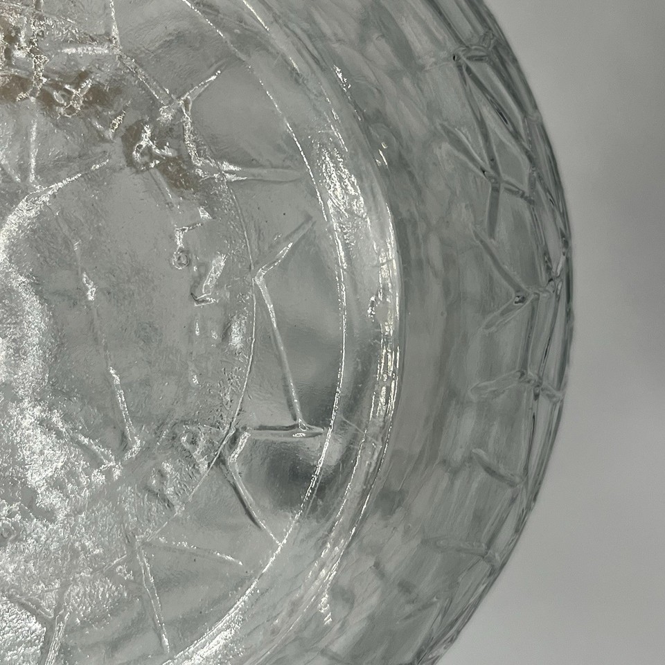 Vintage Crackle Glass Pitcher Spider Web Pattern Patent Applied For ...