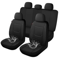 Waterproof Car Seat Covers, Car Seat Covers Black Seat Covers for Full Set