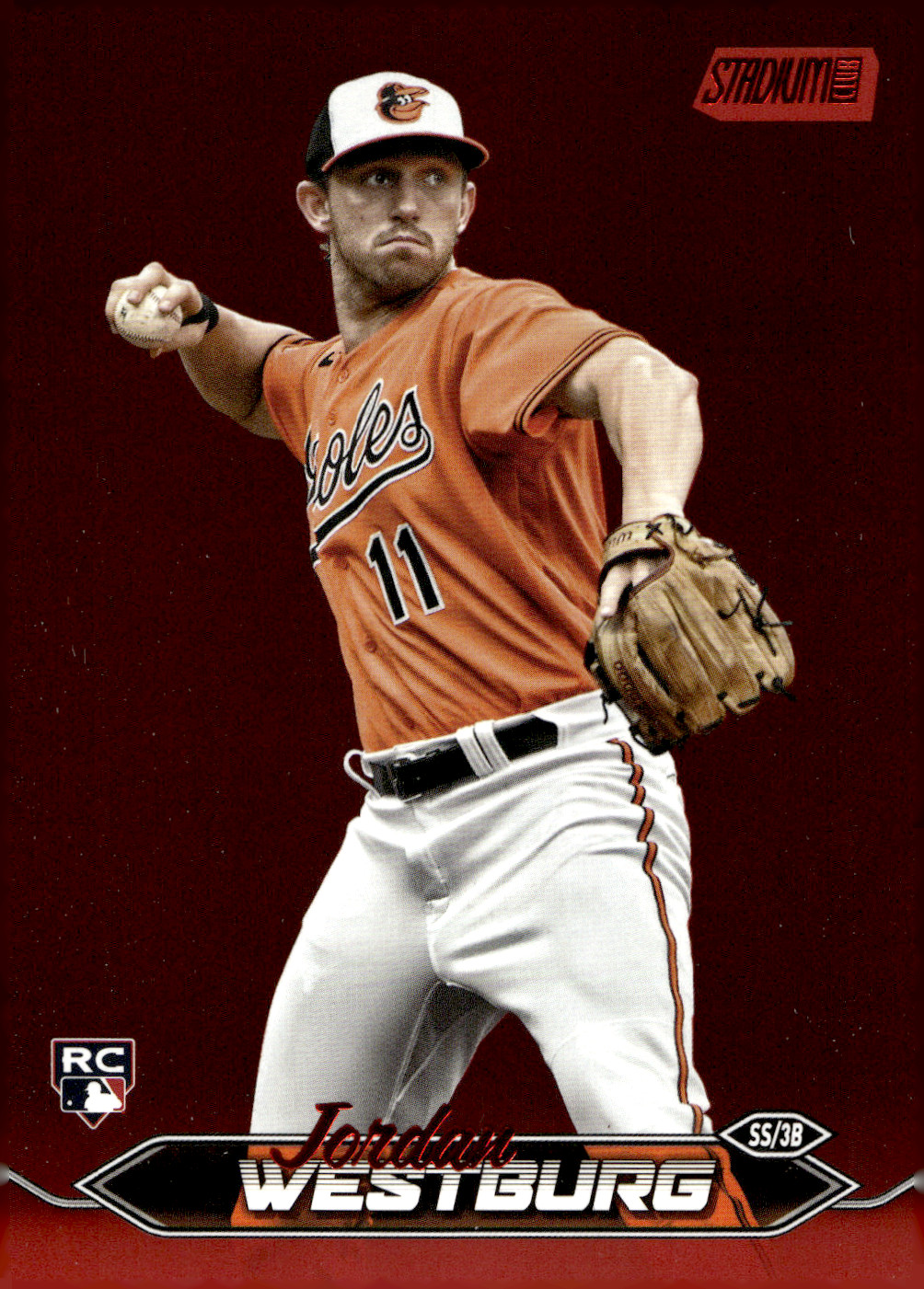 2024 Topps Stadium Club Red Foil - Jordan Westburg #77 (RC) Orioles