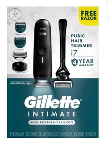Gillette Intimate i7 Men’s Premium Body &Pubic Hair Trimmer w/Razor Sameday Ship