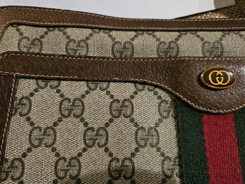 Vintage Gucci Ophidia "Sherry" line brown shoulder bag with Gucci Web stripe - Picture 4 of 10