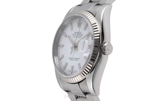Rolex Datejust 36 Stahl Weissgold Roulette-Datum Automatik Herrenuhr Ref. 116234 - Bild 5 von 14