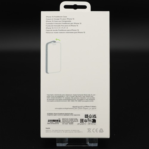 New Genuine Apple iPhone 15 FineWoven Case MagSafe Pacific Blue MT3G3ZM/A - Picture 4 of 5
