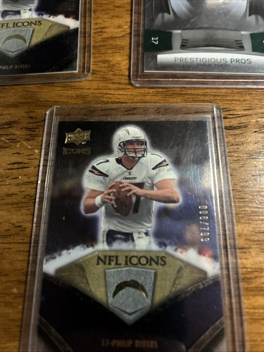 LOTE DE 5 TARJETAS COLECCIONABLES DE FÚTBOL PHILIP RIVERS EN EXCELENTE ESTADO - Imagen 2 de 6