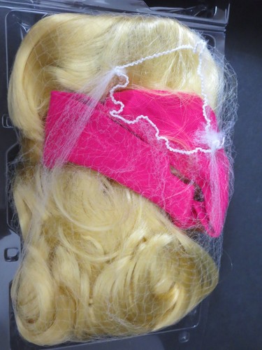 GIRLS WIG BLONDE LONG Detachable Headband Halloween Costume Child NEW KMart Vtg - Picture 9 of 16