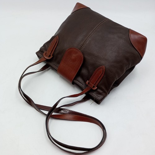Florence Genuine Italy Leather Brown Tote Hobo Shoulder Bag Size 26x24x10 cm - Picture 8 of 21