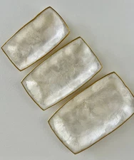 Capiz, Decorative, Set of 3, Nesting Plates,  Server Plates, Philippines