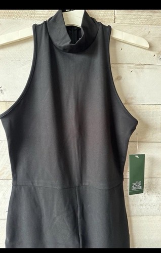 Wild-fable Women's Black Jumpsuit XXL with Collar New Super Soft With Tags - Picture 3 of 4