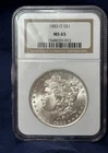 1883 O Morgan Dollar US Coin 90% Silver NGC MS 65