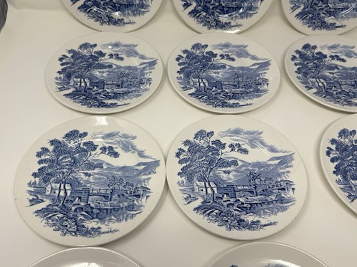Wedgwood Countryside Enoch Blue & White Salad Dessert Bread PLATES 7" Lot of 12 - Picture 13 of 19