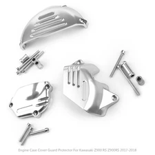 Engine Guard Sprocket Chain Case Stator Cover Silver For Kawasaki Z900RS 17-2018