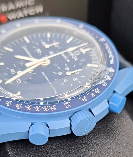 MoonSwatch MISSION TO NEPTUNE SO33N100C - cuero avestruz - NUEVO Swatch - Imagen 3 de 6