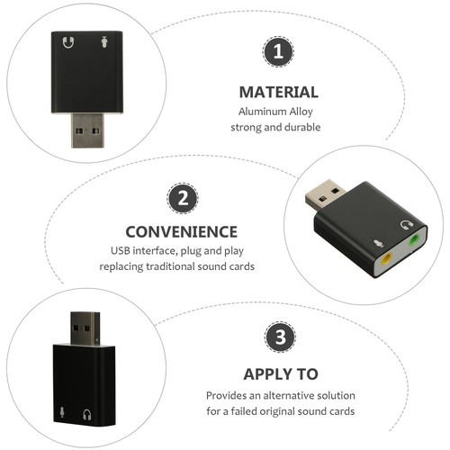 USB Externe Stereo Sound Karten 7. 1 USB Stereo Audio Adapter - 第 8/12 張圖片